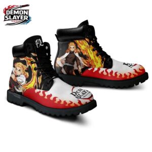 Kyojuro Rengoku Combat Boots Demon Slayer Limited Otaku Fashion Shoes 2