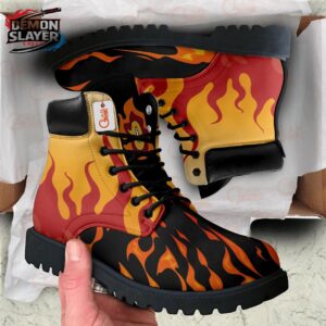 Kyojuro Rengoku Combat Boots Demon Slayer Premium Streetwear Sneakers 1