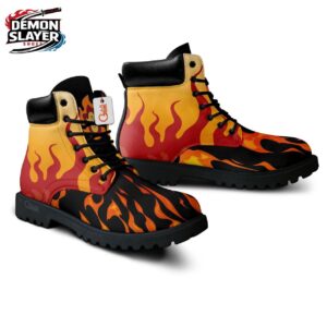 Kyojuro Rengoku Combat Boots Demon Slayer Premium Streetwear Sneakers 2