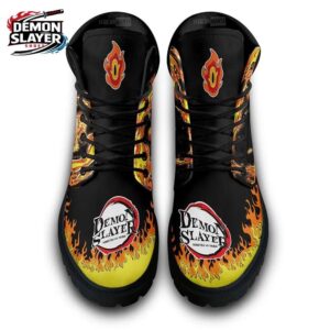 Kyojuro Rengoku Combat Boots Demon Slayer Stylish Anime Shoes For Fans 2