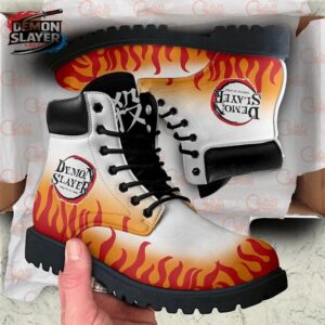 Kyojuro Rengoku Combat Boots Demon Slayer Ultimate Otaku Fashion Shoes 1