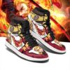 Black Red Flame Portrait Rengoku High Tops Canvas Shoes – Demon Slayer Rengoku Shoes