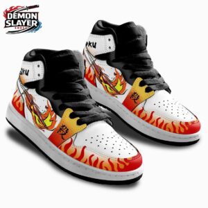 Kyojuro Rengoku High-Top Leather Sneakers Demon Slayer Stylish Collector Anime Sneakers 2