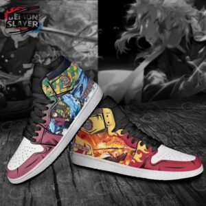 Kyojuro Rengoku High-Top Leather Sneakers Demon Slayer Unique Collector Anime Sneakers 3
