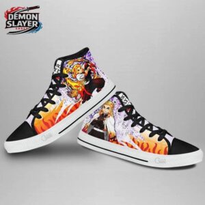 Kyojuro Rengoku High Tops Canvas Shoes Demon Slayer Custom Collector Anime Sneakers 2
