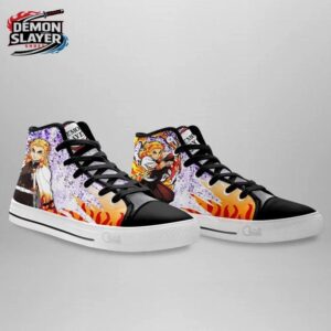 Kyojuro Rengoku High Tops Canvas Shoes Demon Slayer Custom Collector Anime Sneakers 3