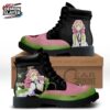 Pink Green Love Hashira Portrait Mitsuri Low-Top Leather Sneakers – Demon Slayer Mitsuri Shoes