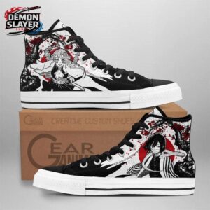 Black White Red Mitsuri Obanai High Tops Canvas Shoes – Demon Slayer Mitsuri Shoes