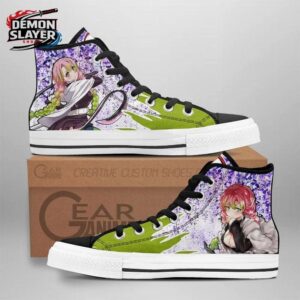 Purple Green Dual Portrait Mitsuri High Tops Canvas Shoes – Demon Slayer Mitsuri Shoes
