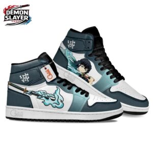 Muichiro High-Top Leather Sneakers Demon Slayer Legendary Anime Gift For Fans 1