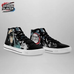 Muichiro High Tops Canvas Shoes Demon Slayer Unique Collector Anime Sneakers 3