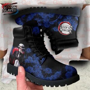 Muzan Kibutsuji Combat Boots Demon Slayer Unique Otaku Fashion Shoes 1