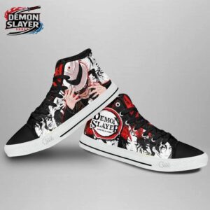 Muzan Kibutsuji High Tops Canvas Shoes Demon Slayer Premium Collector Anime Sneakers 3