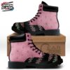 Pink Black Demon Form Nezuko Combat Boots – Demon Slayer Nezuko Shoes