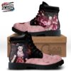 Pink Geometric Portrait Nezuko Court Shoes – Demon Slayer Nezuko Shoes