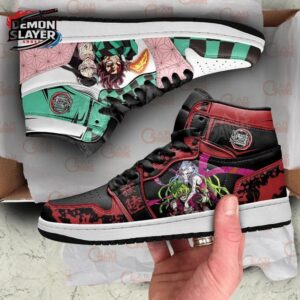 Nezuko High-Top Leather Sneakers Demon Slayer Custom Collector Anime Sneakers 1