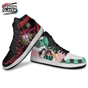 Nezuko High-Top Leather Sneakers Demon Slayer Custom Collector Anime Sneakers 3