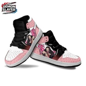 Nezuko High-Top Leather Sneakers Demon Slayer Epic Otaku Fashion Shoes 2