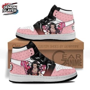 Nezuko High-Top Leather Sneakers Demon Slayer Exclusive Streetwear Sneakers