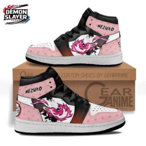 Nezuko High-Top Leather Sneakers Demon Slayer Legendary Anime Shoes For Fans