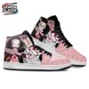 Black White Striped Obanai Portrait High-Top Leather Sneakers – Demon Slayer Obanai Shoes