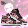 Pink Checker Portrait Nezuko High-Top Leather Sneakers – Demon Slayer Nezuko Shoes