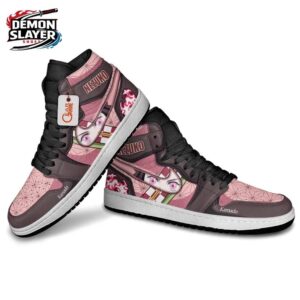 Nezuko High-Top Leather Sneakers Demon Slayer Stylish Collector Anime Sneakers 3