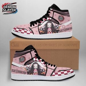 Nezuko High-Top Leather Sneakers Demon Slayer Ultimate Custom Anime Sneakers 3