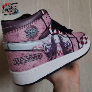 Nezuko High-Top Leather Sneakers Demon Slayer Ultimate Custom Anime Sneakers 4