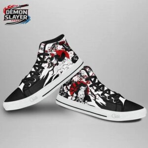 Nezuko High Tops Canvas Shoes Demon Slayer Custom Custom Anime Sneakers 3