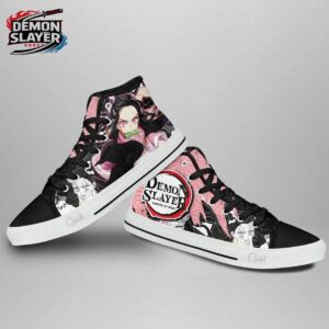 Nezuko High Tops Canvas Shoes Demon Slayer Exclusive Collector Anime Sneakers 2