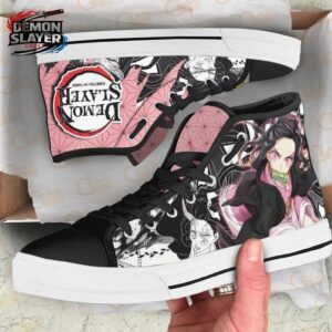 Nezuko High Tops Canvas Shoes Demon Slayer Exclusive Collector Anime Sneakers 3