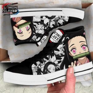 Nezuko High Tops Canvas Shoes Demon Slayer Legendary Otaku Fashion Shoes 1