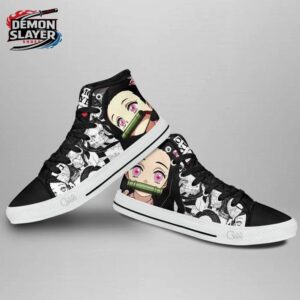 Nezuko High Tops Canvas Shoes Demon Slayer Legendary Otaku Fashion Shoes 3