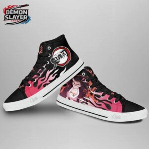 Nezuko High Tops Canvas Shoes Demon Slayer Premium Otaku Fashion Shoes 3