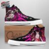 Black Pink Flame Nezuko Portrait High Tops Canvas Shoes – Demon Slayer Nezuko Shoes