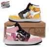 Nezuko Zenitsu Split High-Top Sneakers – Pink Yellow Demon Slayer Anime Shoes