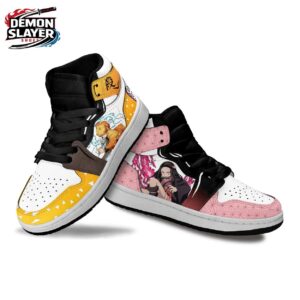Nezuko Zenitsu High-Top Leather Sneakers Demon Slayer Stylish Collector Anime Sneakers 2