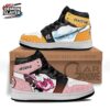 Nezuko Zenitsu Portrait Split High-Top Sneakers – Pink Yellow Demon Slayer Shoes Nezuko Zenitsu Portrait Split High-Top Sneakers – Pink Yellow Demon Slayer Shoes