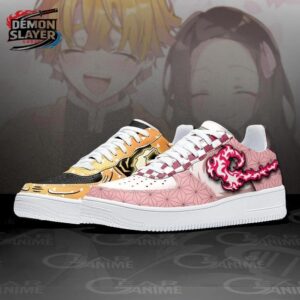 Nezuko Zenitsu Low-Top Leather Sneakers Demon Slayer Premium Custom Anime Sneakers 1