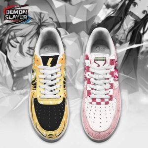 Nezuko Zenitsu Low-Top Leather Sneakers Demon Slayer Premium Custom Anime Sneakers 2