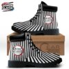 Black White Stripe Portrait Combat Boots – Demon Slayer Obanai Shoes