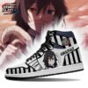 Black White Kanji Obanai Portrait High-Top Leather Sneakers – Demon Slayer Obanai Shoes