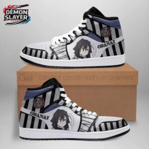 Obanai High-Top Leather Sneakers Demon Slayer Exclusive Streetwear Sneakers 1