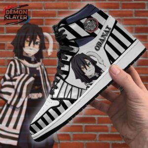 Obanai High-Top Leather Sneakers Demon Slayer Exclusive Streetwear Sneakers 3