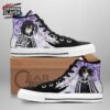 Black White Stripe Logo Portrait Obanai High Tops Canvas Shoes – Demon Slayer Obanai Shoes