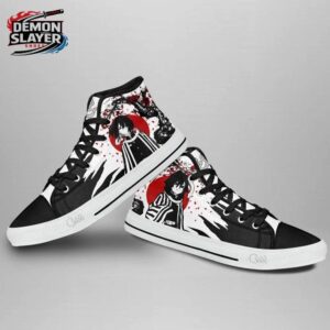 Obanai High Tops Canvas Shoes Demon Slayer Streetwear Custom Anime Sneakers 3