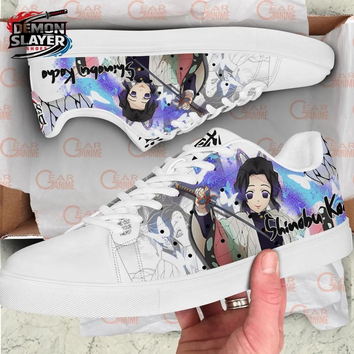 White Purple Portrait Shinobu Court Shoes – Demon Slayer Shinobu Kocho Shoes White Purple Portrait Shinobu Court Shoes – Demon Slayer Shinobu Kocho Shoes