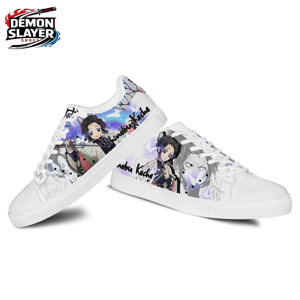 White Purple Portrait Shinobu Court Shoes – Demon Slayer Shinobu Kocho Shoes White Purple Portrait Shinobu Court Shoes – Demon Slayer Shinobu Kocho Shoes