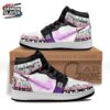 Black White Butterfly Portrait Shinobu High-Top Leather Sneakers – Demon Slayer Shinobu Kocho Shoes